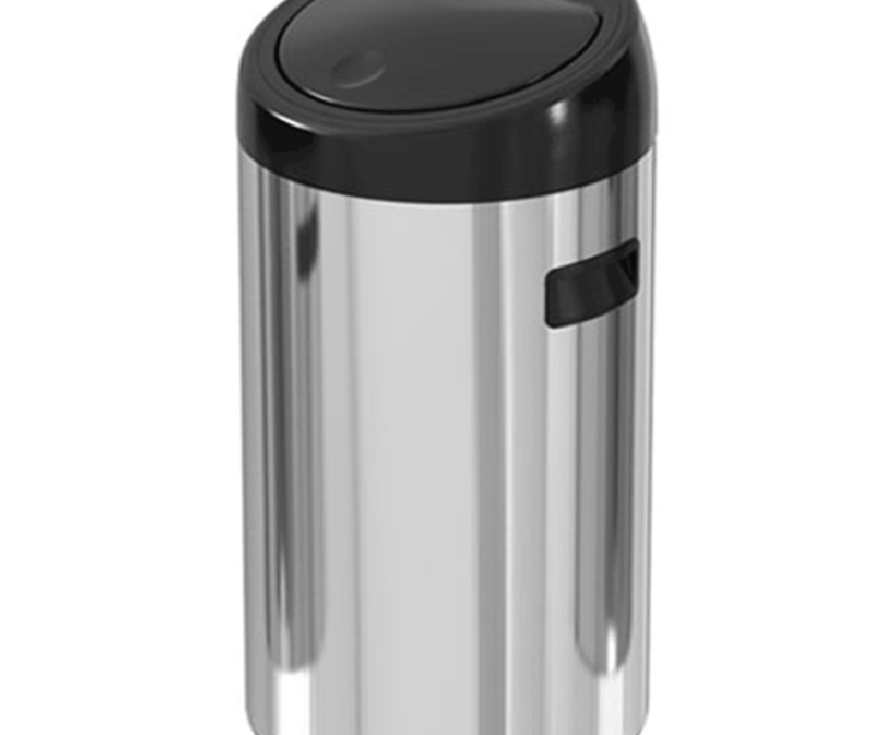 45 liter touch door stainless steel trash can – ekaelectric
