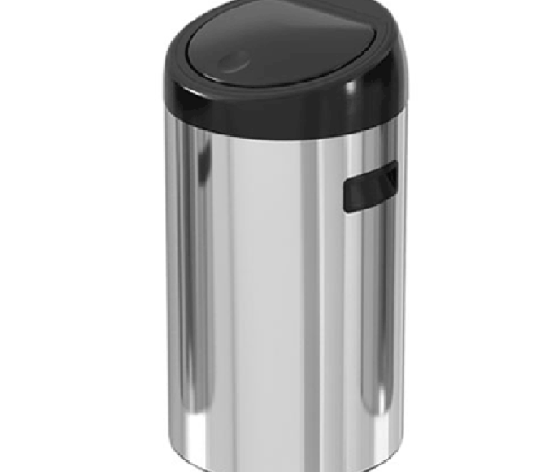 40 liter touch door stainless steel trash can – ekaelectric