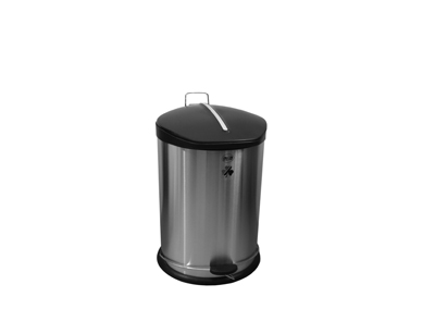 سطل زباله استیل سبلان 16 لیتری 30.5*35 – آکا