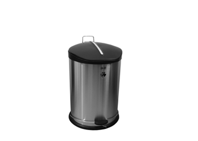سطل زباله استیل سبلان 20 لیتری 30.5*64 – آکا